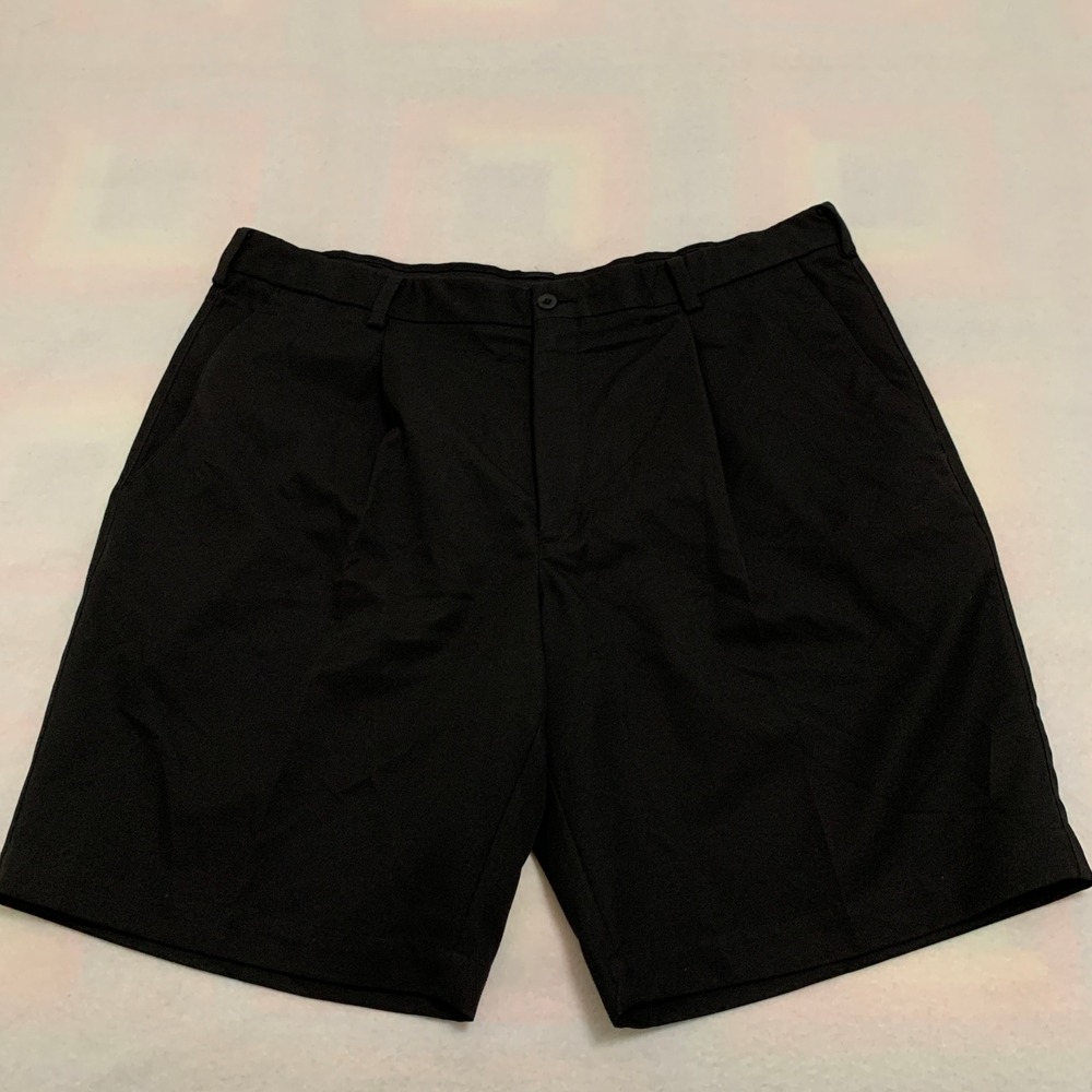 Nike Golf Shorts Men's Size 40 Black Dri-FIT Pleated‎ Performance 9.5" Inseam